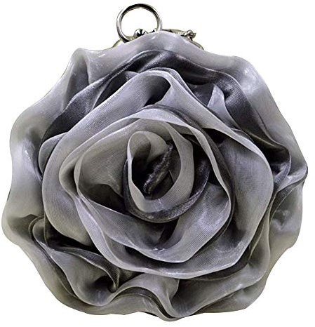 MEGAUK Damen Satin Clutch Rose Abendtasche Mini Handgelenktasche Clutch-Geldbörsen für Hochzeit Party