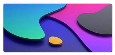 Gaming Mauspad 300x900x3mm,Blau-Lila-Geometrie XXL Mousepad,rutschfest Tischunterlage Large Size Groß,verbessert Präzision und Geschwindigkeit,abwaschbar - für Heimbüro Maus und Tastatur