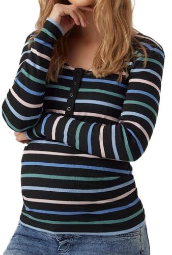 Mamalicious Schwangerschaftsshirt für Damen, Schwarz, Größe M, Schwarz , M