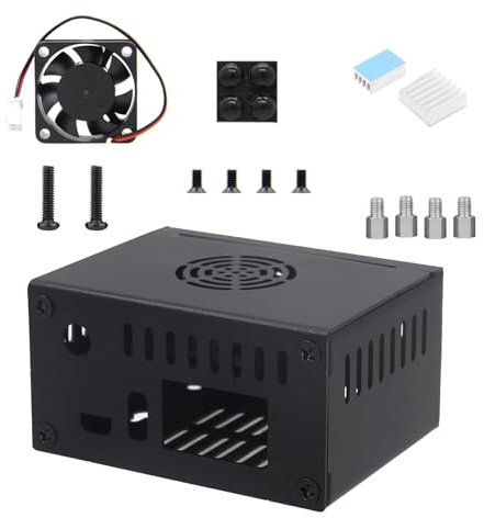 Woedpez Metal Enclosure With Cooling System 3010 Fan Heatsinks For Orange Zero3 PC Board Maintain Prevent Overheating