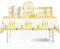 41Pcs White Gold Happy 40th Birthday Party Tableware Set - Plastic Table Cloth, Paper Plates, Napkins - Birthday Table Decorations Disposable Kit for Men Women