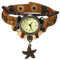 JewelryWe Damenuhr Vintage Leder Uhr: Retro Stern Seestern Analog Quarz Armbanduhr Damen Geschichtet Perlen Leder Geflochten Armband verstellbar Armreif Lässige Uhr mit Römischen Ziffern Zifferblatt