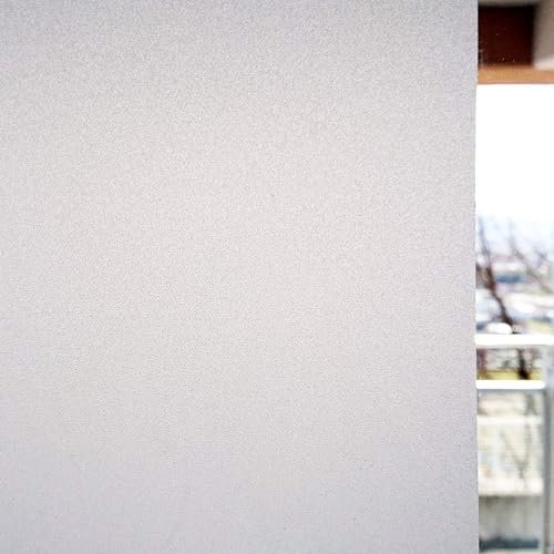 Lámina para Cristales 45 x 600 cm Opaco Esmerilada Decorativa Película Opaca de Acristalamiento Térmico Vinilos para Ventanas Opaco para Oficina Cocina, Blanco Mate