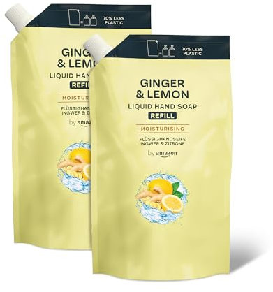 by Amazon Ingwer und Zitrone Handseife Nachfüllpack, 2 x1000ml