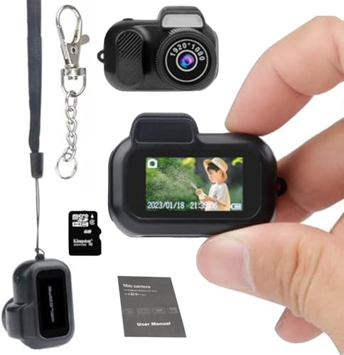 FOTN Keychain Camera, 1080P Mini Pixel Camcorder, Portable Chain Camera with Eight Filters, Long Battery Life for Indoor and Outdoor use (32G)