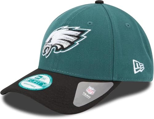 New Era NFL The League 9FORTY Adjustable Hat Cap One Size, Philadelphia Eagles - Grün/Schwarz, Einheitsgr��e