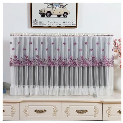 VONCYKI LCD TV Covers Lace Hanging Vertical Dust Flat Curved Surface Monitor Protection Modern Living Room Decoration(8,80x50cm)