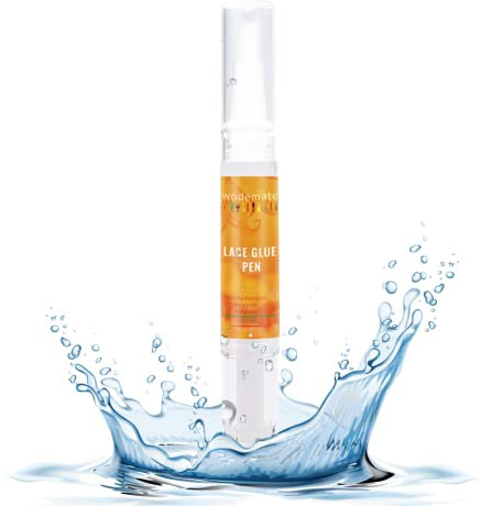 wodemate Stylo colle perruque pour perruques de dentelle Portable, retouche colle dentelle petit emballage, baguette de colle étanche résistante à l'humidité 5ML