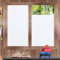 Zindoo Fensterfolie Weiß Milchglasfolie 105x200 cm Ohne Kleber Gute Privatsphäre Schutz für Badezimmer, Duschkabine Sowie, Umkleide und Konferenzräume