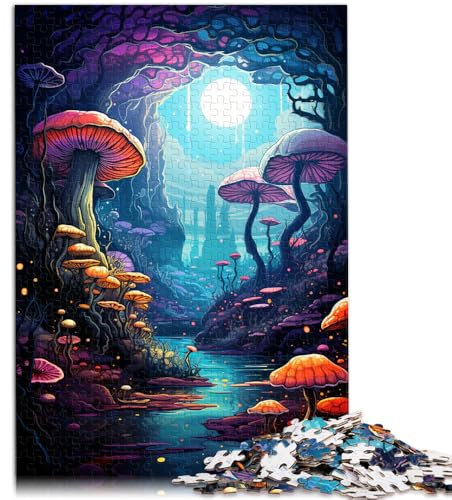 Puzzle 1000 Teile für Erwachsene, Pilz-Puzzle, Wanddekoration, 26 x 38cm, Kunstwerk, Geschenk für Teenager ab 14 Jahren