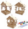 3 Pcs Bird Feeder Parrot Tray Nest Birdhouse Unassembled Hideouts Craft For Kid Build And Paint Toy Fun Birdhouse