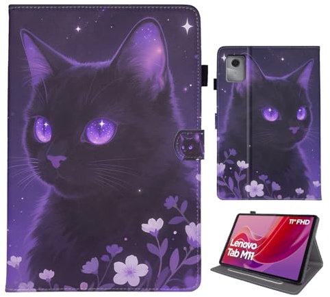 Bemoloon PU Tablet Funda para Lenovo Tab M11 2024 11 - Colores Vibrantes & Diseños Elegantes, Protección, Activación/Reposo Automático, Gato de Ensueño