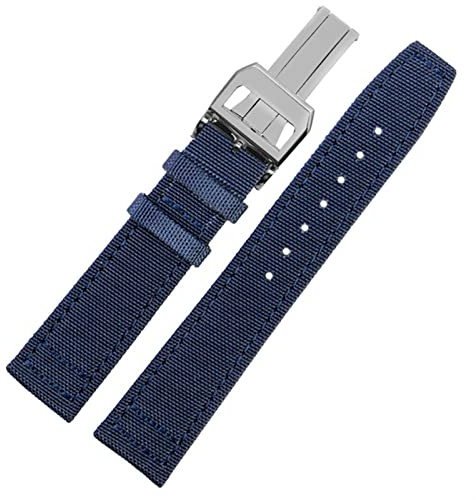 CWZZWS Für Pilot -Spitfire Timezone Topgun -Gurt Grüne Schwarze Gürtel Armbanduhr 20mm 21 mm 22 mm Nylon Canvas Fabric Watch Band