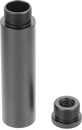 Mikrofon Schwarz mit Schraube aus Aluminium, Verlängerungsrohr | 1 Satz, Einfache Montage und Zerlegbar, für Tischständer und Armhalter, Kreative Ausführung
