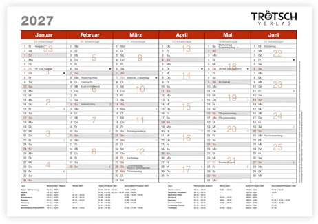 Trötsch Wandtafelplaner A5 2027
