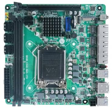 Motherboard Scheda madre NAS Fit For C246 ITX 8 SATA 3.0 4*I226 2.5G 2*M. NVME 2*DDR4 PCIE 16X LGA1151 Supporta CPU Core 8/9 i3-9100