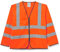 Supertouch 32684 Long Sleeved Hi Vis Zip Vest, X-Large, Orange