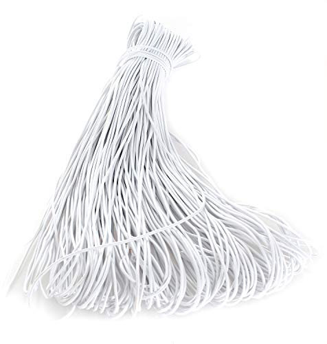 TUKA 100 m x 3mm Elastico Filo di Perline, Corda Elastica, Ideale per Progetti Fai Da Te, Campeggio, Abbigliamento, Artigianato, Bracciali, Collane ecc. Bianco TKB5090-white