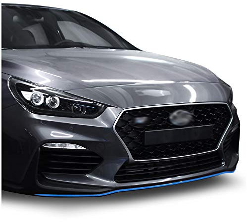Frontschwert Designline Folie Dekor für Fahrzeug Front Auto Aufkleber selbstklebend Kfz Zubehör Streifen Zierleiste Passgenau D017 (Azurblau)