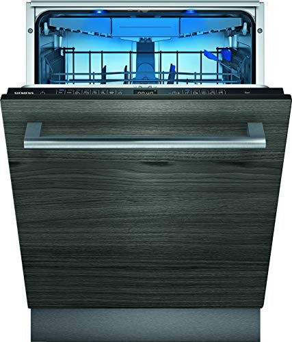 Siemens SX75ZX49CE iQ500 - Lavastoviglie completamente integrata A+++ 237 kWh/anno, 2660 l/anno, asciugatura zeolite, Wi-Fi, tramite Home Connect/GlassZone nel cestello superiore, colore: Nero