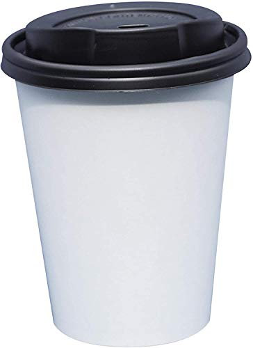 Gastro-Bedarf-Gutheil 100 Kaffeebecher Pappbecher weiss Becher Coffee to go 0,2 mit Deckel Ideal für Coffee Latte Machiato Cappuccino Chocolate Tea Cream