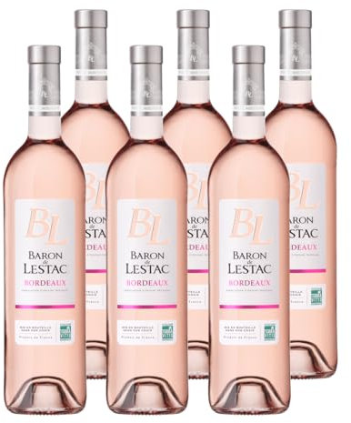 Baron De Lestac - AOP Bordeaux - Vin Rosé - Terra Vitis - Lot De 6 Bouteilles X 75cl