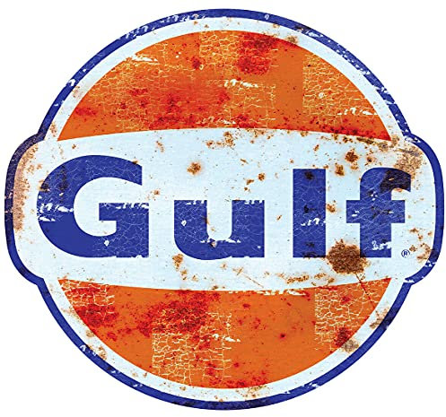 Graphic Express Gulf Oil Sticker 05 bis 120 cm Used-Look Racing Le Mans Herbie 53 Cox Scratched V2 (30 cm)