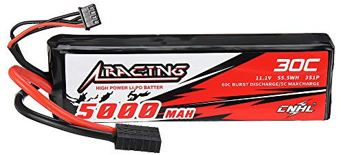 KINGDUO 11.1V 5000Mah 30C 3S Lipo Batterie avec Prise TRX pour Voiture Rc Traxxas