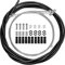 PLUTEO Universal Bike Brake Cable Kit with 2.5m Housing Cable with Cable Wire Cap S-Hooks for MTB and Road Bike Black