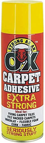 Yorkshire Homeware SAAO Heavy Duty Extra Strong as an OX Spray Adhesive Glue for Foam Carpet Vinyl Cardboard foil Card Paper Leather Craft Fabric 500ML (1)