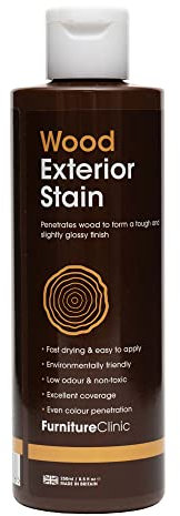 Exterior Wood Stain (Olive) - Quick Drying and Easy-to-Apply - Concentrated Wood Stain for Outdoor Wood, Garden Furniture, Windows & Cladding - 250ml