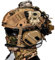 AQzxdc Fast Paintball Helm Sätze, mit Taktischem Headset und Teleskop-Modell, Visier & Schutzbrille, Taschenlampe, Signalblinker, NVG Halterung, für Airsoft Schießen und Jagd Spiel BBS,Be b