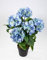 Seidenblumen Roß Großer Hortensienbusch 50x38cm blau im Topf GA Kunstpflanze Kunstblumen künstliche Hortensie Pflanze