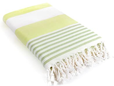 LAYNENBURG Serviette de hammam de qualité supérieure avec franges nouées à la main - 100 % coton - Serviette de plage XXL 95 x 180 cm - Certifié Oeko-TEX 100 - Grande serviette de plage en éponge