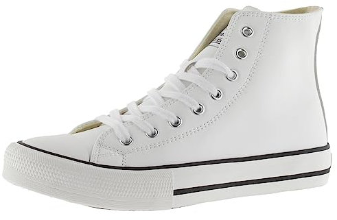 victoria Botín Tribu Efecto Piel & Cordones Blancos 1065175 para Mujer Blanco 38