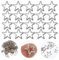 zalati Rivetti per pelle metallo stelle borchie artiglio chiodi argento cavo per cintura in pelle borse Decor 12 mm