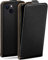 moex Flip Case für iPhone 14 Hülle klappbar mit 360 Grad Schutz, Handyhülle mit Displayschutz, PU Leder Handytasche Lederhülle, Flip Case Cover Klapphülle, Schwarz