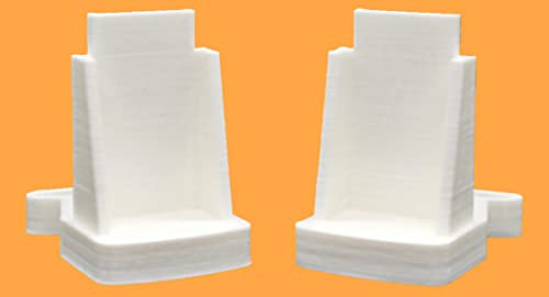 3DEFRANCE Paire de Guides de Porte de Placard STANLEY 2031 T - Matériau de qualité supérieure - Fabriqué en France Blanc Naturel