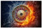Tischsets 4er Set, Esstisch Tischset, waschbare Tischsets,Art Darts Wasserfeuer
