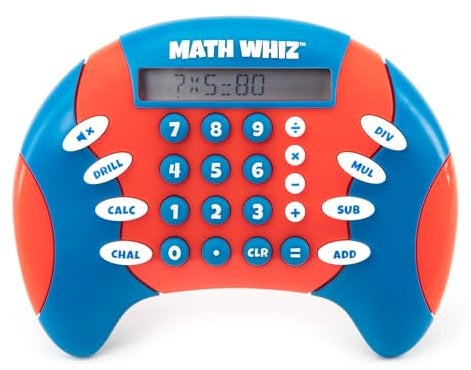 Learning Resources Math Whiz Mathetrainer, elektronisches Mathespiel, ab 6 Jahren, elektronisches Handheld-Spiel, Addition, Subtraktion, Multiplikation und Division üben, Kinder-Taschenrechner