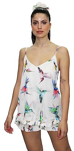 Pigiama Corto Donna Culotte + Top Peonia JL - Filo d'Angelo (L)