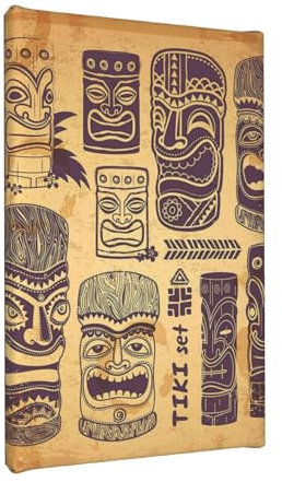 COMAAM Aloha Tiki Muster Rahmenloses Gemälde 20x30 (vertikal) Heimdekoration Rahmen Poster Wanddekoration Malerei