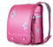Ransel Randoseru Rucksack wasserdichte Schultasche, verschleißfest und Kratzfest, bequem und atmungsaktiv auf dem Rücken,Flower Rose red,A