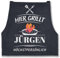 Schürze - Grillschürze Herren Männer - Hier grillt Name höchstpersönlich I Geschenk Grillen I Grill Geschenk I Lustiges Geschenk Papa I Vatertag I Geburtstag - 85x69 - Jeans Blau
