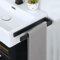 SAYAYO Porta Asciugamano Autoadesivo Portasciugamani Bagno Nero Porta Asciugamani Bidet 30CM, Anello Portasciugamani Per Bagno Cucina, SUS304 Acciaio inossidabile