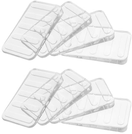 Qianyu Lot de 8 cales en plastique transparentes pour toilettes, niveleurs de table, blocs réglables pour meubles, portes inégales, sols, meubles de maison, jacuzzi, restaurant, appareil