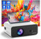 Mini Proiettore 4K Supporta, VISULAPEX Proiettore Android 11 WiFi 6 BT 5.2 12000 Lumens, Mini Proiettore Portatile Home Cinema per Smartphone/iOS/Android/TV Stick/HDMI/USB