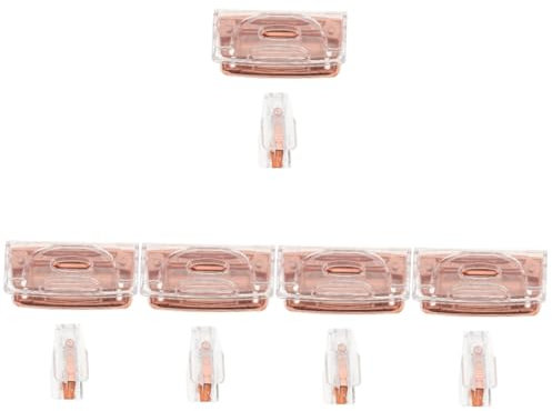 NUOBESTY 5sätze Büro Zubehör Transparentes Roségoldenes Heftgerät Mit Papierlocher Praktischer Heftklammerentferner Für Einen Eleganten Arbeitsplatz