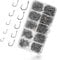 500pcs Fishing Hooks Set Carbon Steel Barbed Fishing Hooks with Eye for Sea Fishing Tackle Freshwater Saltwater Fishing Accessories 10 Sizes with Compartment Box