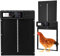 Porte Poulailler Automatique Batterie Grand, Porte Automatique Poulailler Aluminium avec écran LED, Trappe Poulaillers Automatique Étanche avec Minuterie et Manuel, Noir